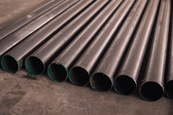 Steel pipes ready for processing